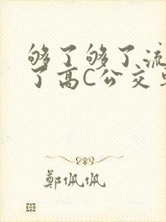 够了够了流出来了高C公交车