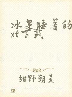 冰是睡着的水txt下载