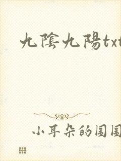 九阴九阳txt