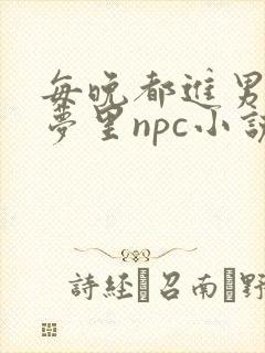 每晚都进男神的梦里npc小说