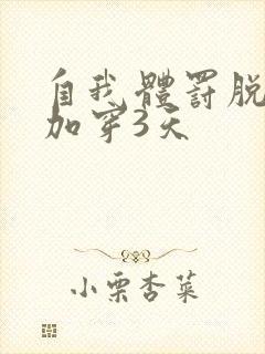 自我体罚脱一次加穿3天