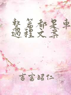 整篇都是车的肉过程文案