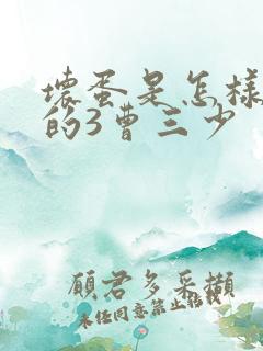 坏蛋是怎样炼成的3曹三少