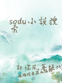 sodu小说搜索