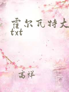 霍尔瓦特大街 txt