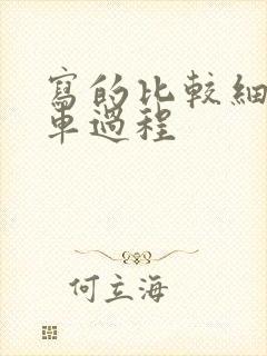 写的比较细的开车过程