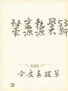 秘密教学53子豪源源不断