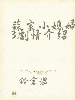 苏家小媳妇1v3剧情介绍