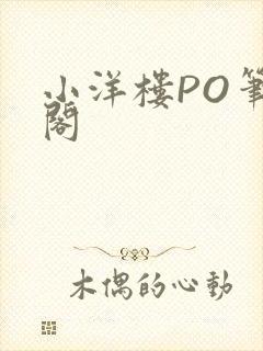 小洋楼PO笔趣阁