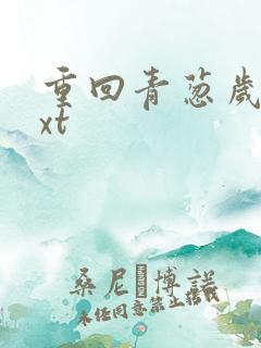 重回青葱岁月txt