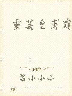 灵芸皇甫霆小说