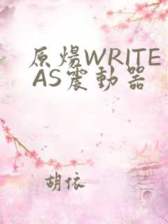 原炀WRITE AS震动器