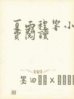 夏雨程响小说免费阅读