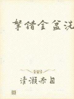 拿错金盆洗错手