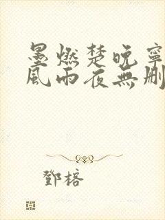墨燃楚晚宁痴缠风雨夜无删减