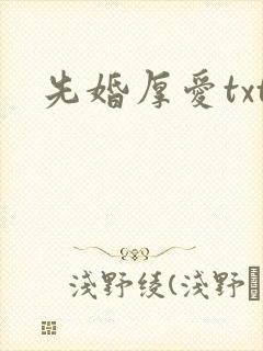 先婚厚爱txt