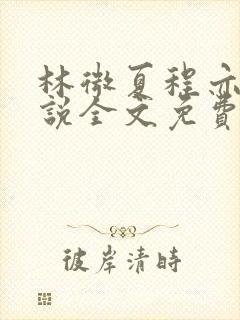 林微夏程亦风小说全文免费