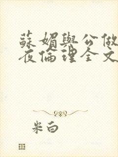 苏媚与公做了一夜伦理全文阅读