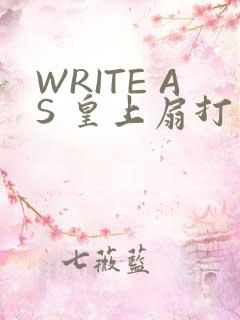 WRITE AS 皇上扇打