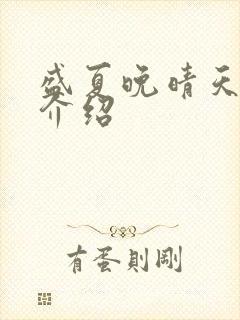 盛夏晚晴天剧情介绍