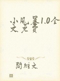 小风暴1.0全文免费