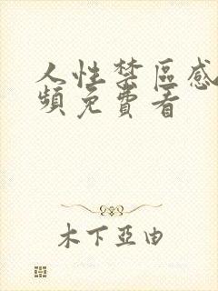 人性禁区感人视频免费看