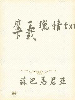 鹰王猎情txt下载