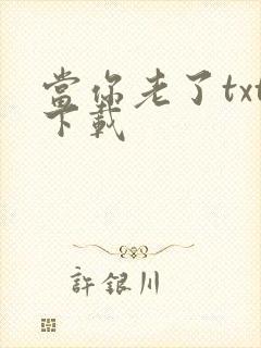 当你老了txt下载