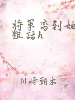 将军脔到她哭h粗话h