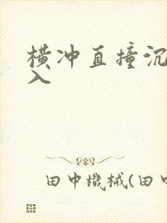 横冲直撞沉腰进入