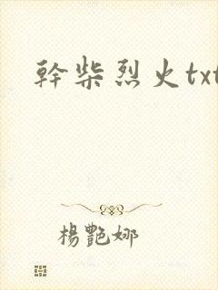 干柴烈火txt