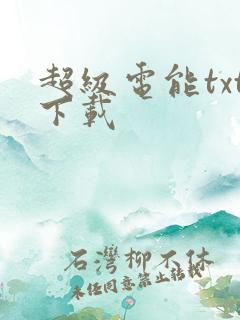 超级电能txt下载