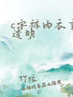 c字裤内衣秀全透明