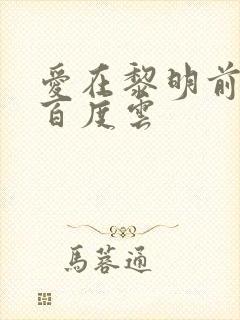 爱在黎明前降落百度云