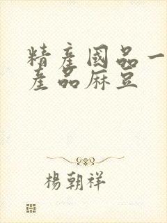 精产国品一二三产品麻豆