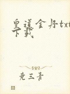 皇道金丹txt下载