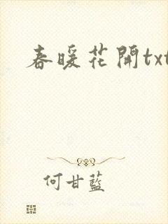 春暖花开txt