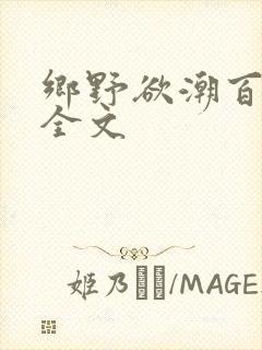 乡野欲潮百度云全文