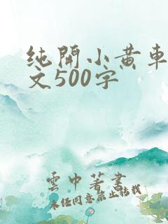 纯开小黄车小短文500字