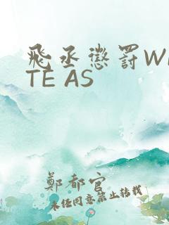 飞丞惩罚WRITE AS