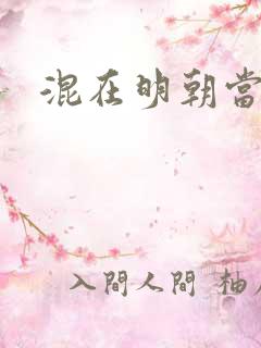 混在明朝当书生