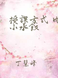 授课方式 肉馅小水饺