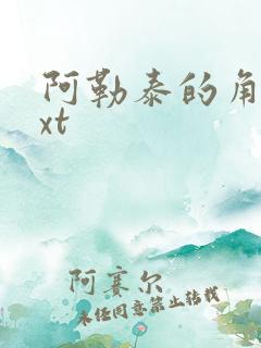 阿勒泰的角落txt