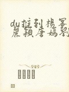 du推到杨幂赵丽颖唐嫣刘诗诗郑爽