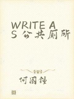 WRITE AS 公共厕所