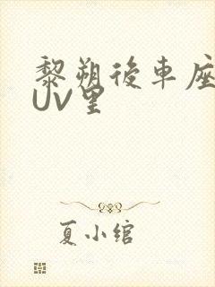 黎朔后车座上SUV里