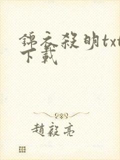 锦衣杀明txt下载