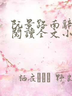 阮景路南辞免费阅读全文小说