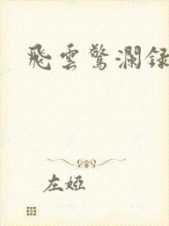 飞云惊澜录