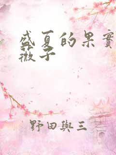 盛夏的果实 小薇子